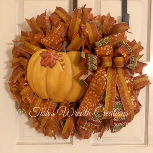 Fall Pumpkin Wreath