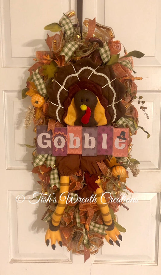 Mr. Gobble Fall Swag Wreath
